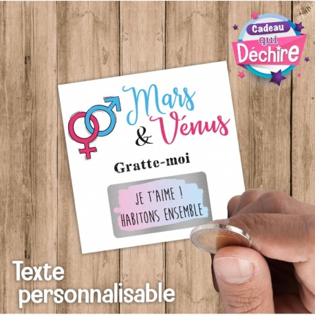Ticket carte à gratter Mars & Vénus