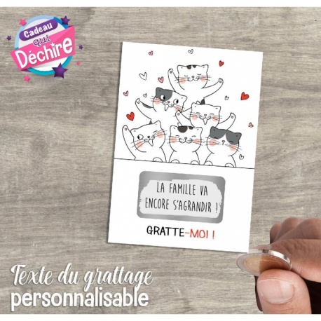 carte à gratter : annonce de bonne nouvelle !