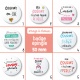 Badge épingle cousine - 50 mm - Choix de l'image