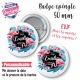 Badge EVJF flamant rose personnalisable