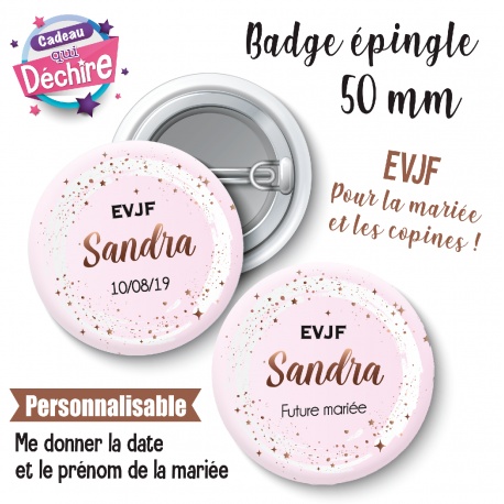 Badge EVJF personnalisable
