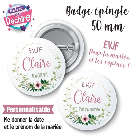 Badge EVJF personnalisable