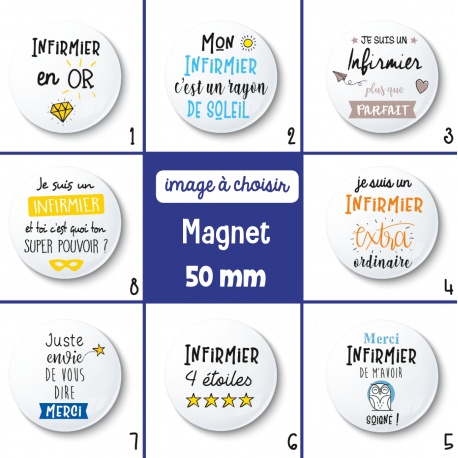 Magnet infirmier - 50 mm - Choix de l'image