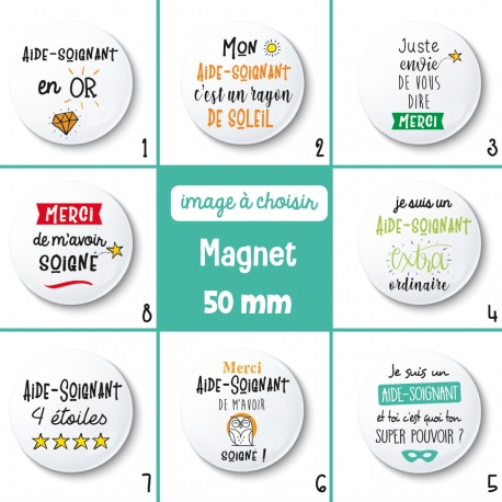 Magnet aide-soignant - 50 mm - Choix de l'image