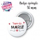Badge Team de la mariée, badge Team du marié - 50 mm