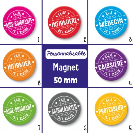 Magnet métier personnalisable - 50 mm - Choix de l'image