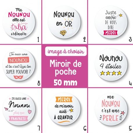 Miroir de poche nounou - 50 mm - Choix de l'image