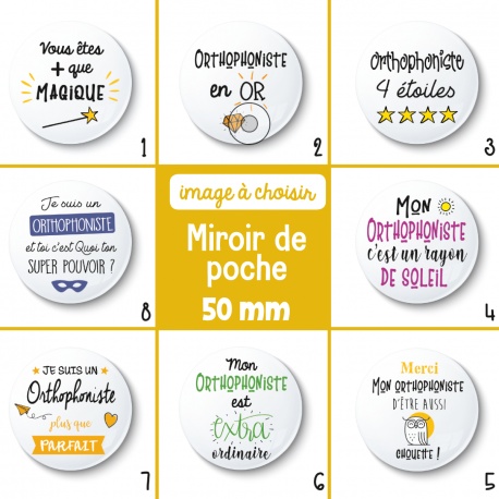 Miroir de poche orthophoniste - 50 mm - Choix de l'image