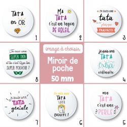 Miroir de poche tata - 50 mm - Choix de l'image