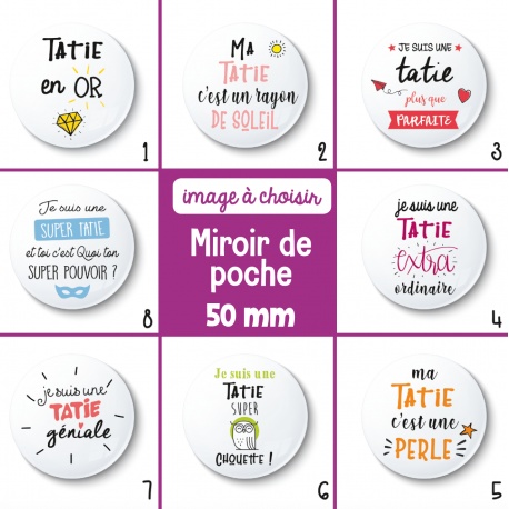 Miroir de poche tatie - 50 mm - Choix de l'image