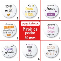 Miroir de poche soeur - 50 mm - Choix de l'image