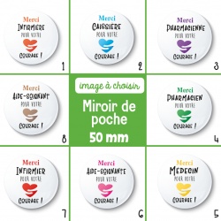 Miroir de poche : métier personnalisable - 50 mm - Choix de l'image