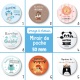 Miroir de poche thème garçon : baptême ou anniversaire - 50 mm - Choix de l'image