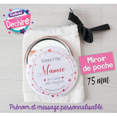Miroir de poche "Bonne fête Mamie"