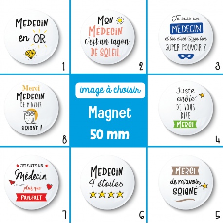 Magnet médecin - 50 mm - Choix de l'image