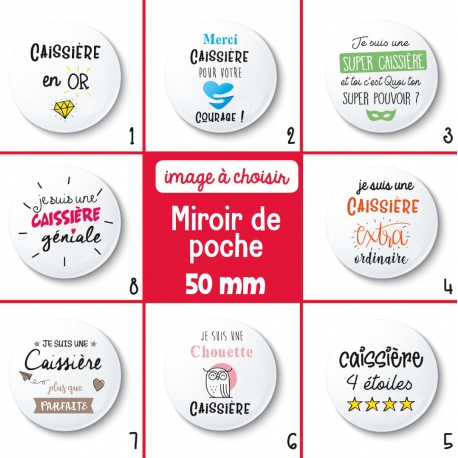 Miroir de poche caissière - 50 mm - Choix de l'image