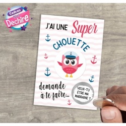 Ticket carte à gratter : Veux-tu être ma marraine ?