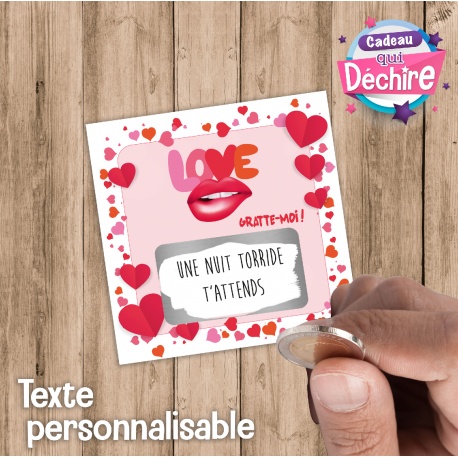Ticket carte à gratter " Love "