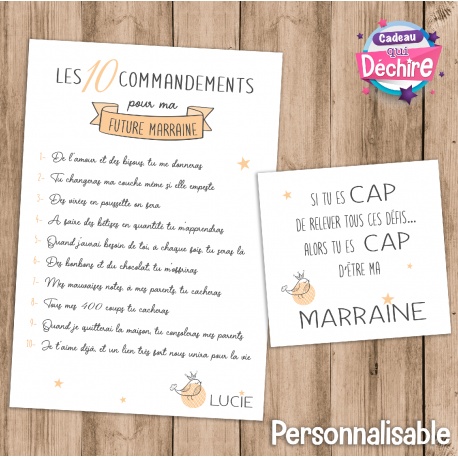 Les 10 commandements Marraine