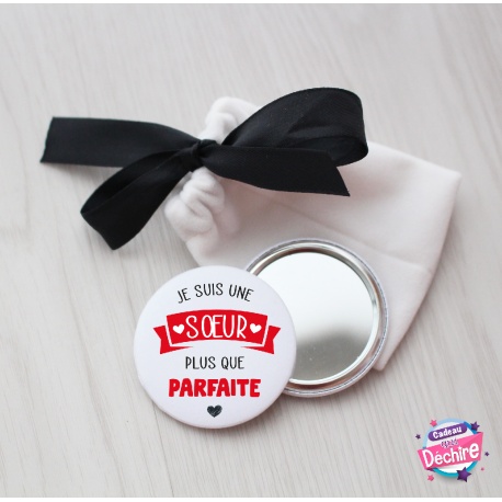 Miroir de poche " Soeur plus que parfaite "
