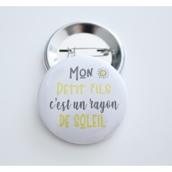Badge épingle mon petit fils - 50 mm