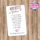 Carte " Notre recette du bonheur "
