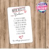 Carte " Notre recette du bonheur "
