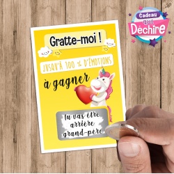 Ticket carte à gratter : tu vas être arrière grand-père !