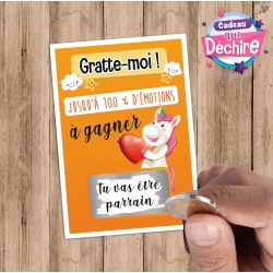 Ticket carte à gratter : tu vas être parrain !