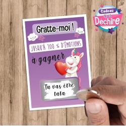 Ticket carte à gratter : tu vas être tata !