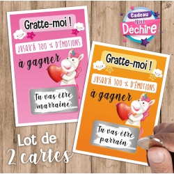 Ticket carte à gratter : Parrain & Marraine