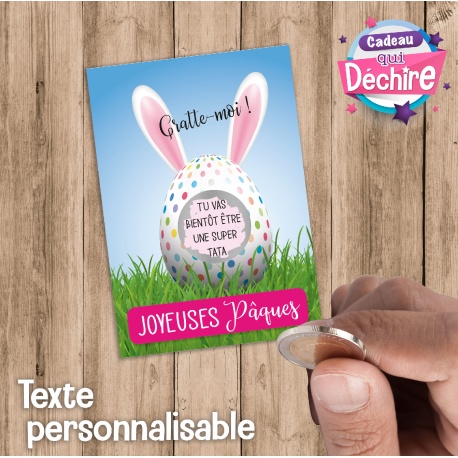 Ticket carte à gratter " Joyeuses Pâques "