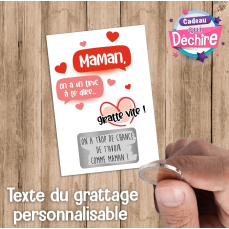 Ticket carte à gratter Maman