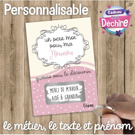 Ticket carte à gratter remerciement