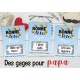 3 cartes à gratter Gages pour Papa