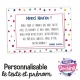 Carte remerciement nounou