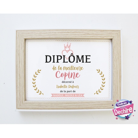 Diplôme Marraine - Choix du format