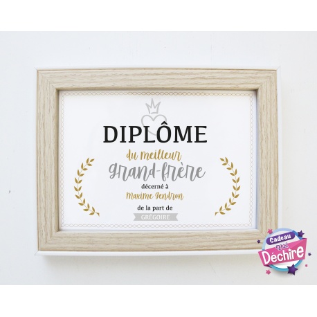 Diplôme Marraine - Choix du format