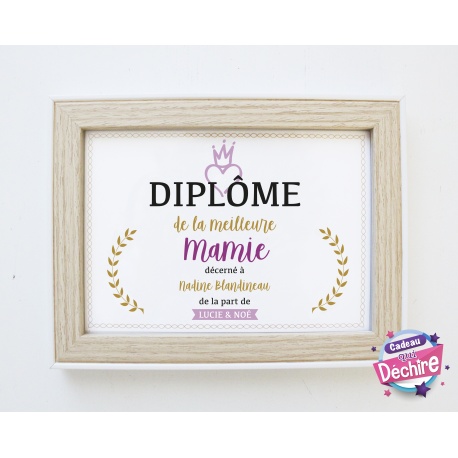 Diplôme Marraine - Choix du format