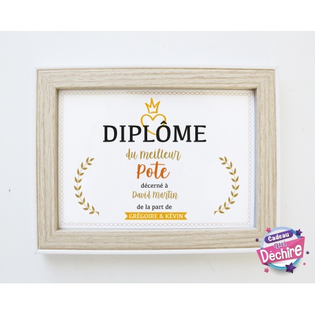 Affiche diplôme soeur - Choix du format - Vendu sans le cadre