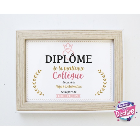 Affiche diplôme soeur - Choix du format - Vendu sans le cadre