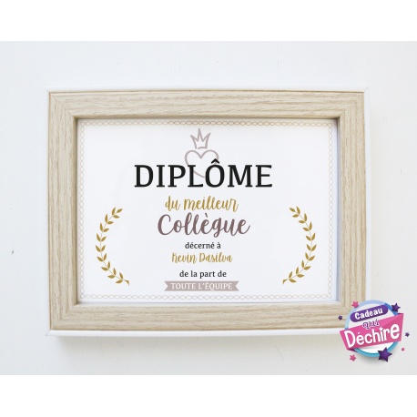 Affiche diplôme soeur - Choix du format - Vendu sans le cadre