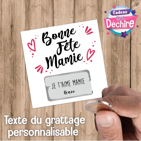 Ticket carte à gratter : Bonne Fête Mamie
