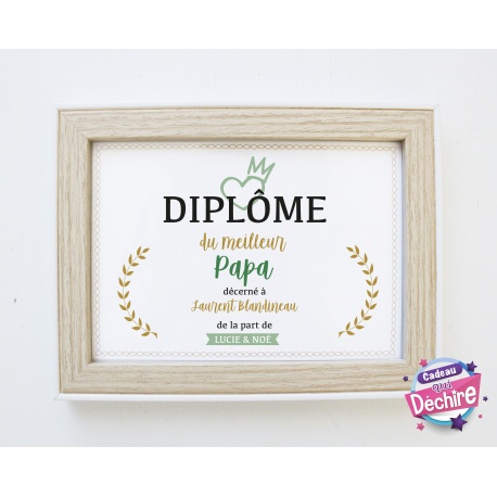 Diplôme papa - Choix du format