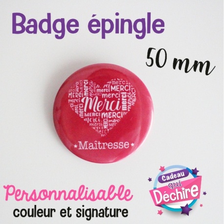 Badge épingle "Merci"