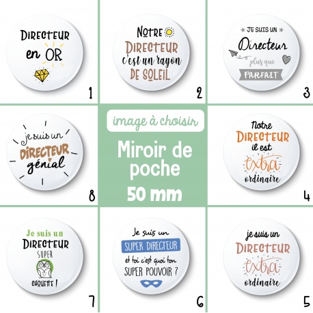Miroir de poche directeur - 50 mm - Choix de l'image