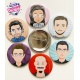 Badge épingle avatar portrait - 50 mm