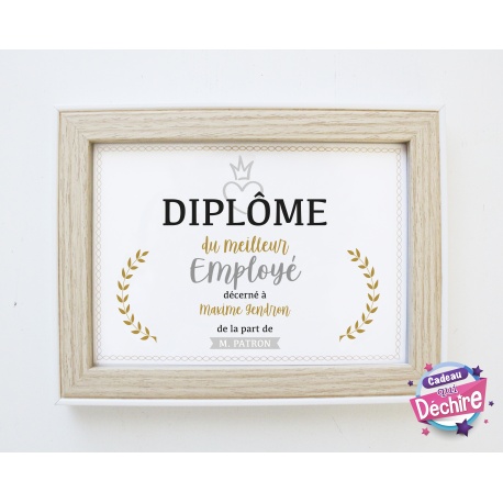 Diplôme employé - Choix du format