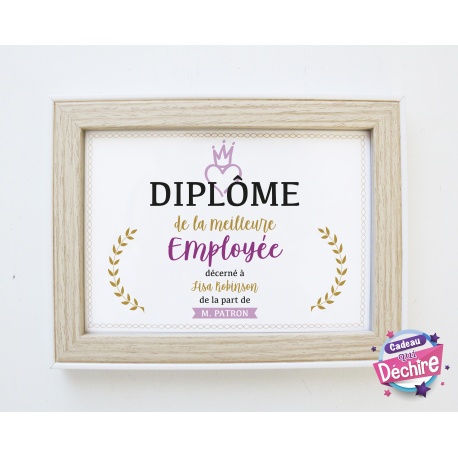 Diplôme employée - Choix du format