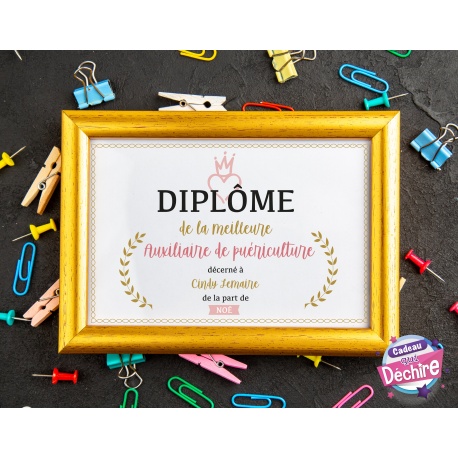 Affiche diplôme ATSEM - Choix du format - Vendu sans le cadre